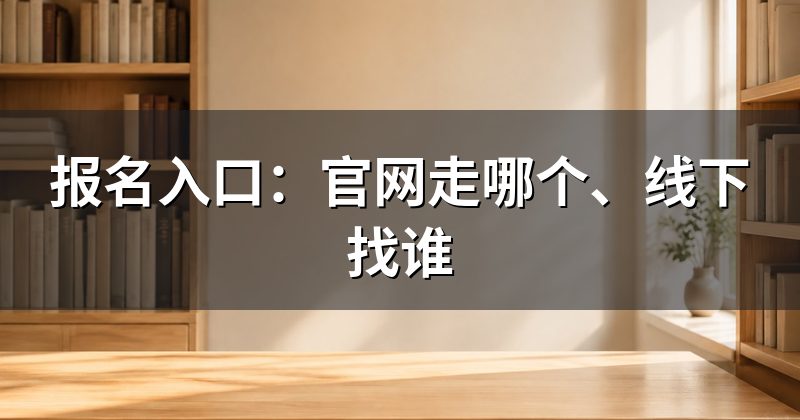报名入口：官网走哪个、线下找谁