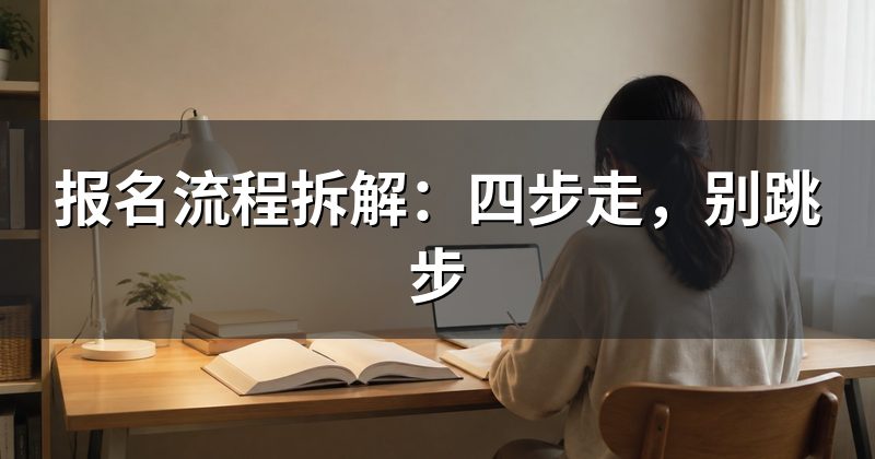 报名流程拆解:四步走,别跳步