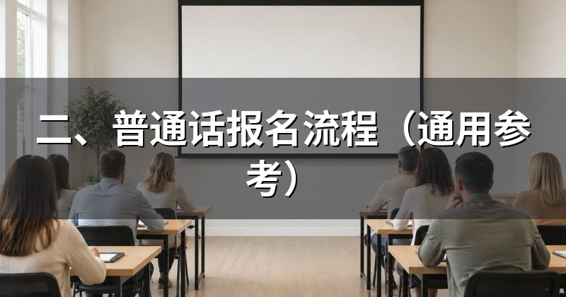 二、普通话报名流程（通用参考）