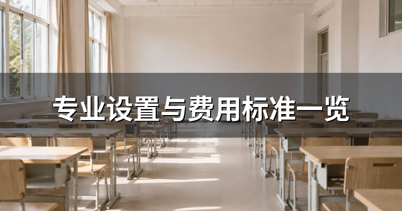 专业设置与费用标准一览
