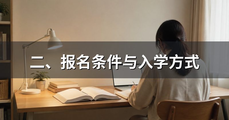 二、报名条件与入学方式
