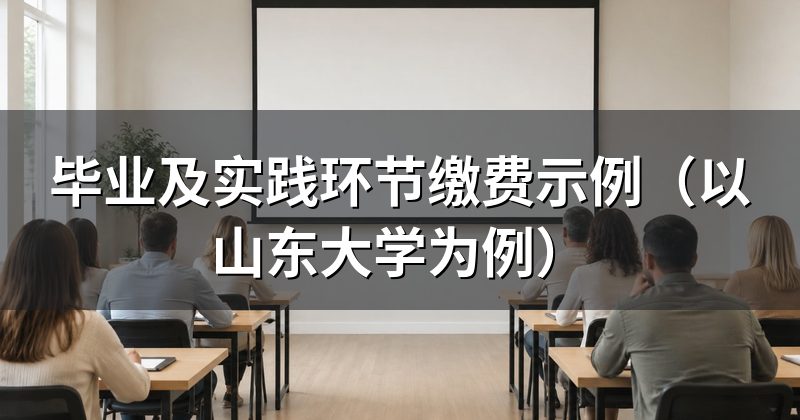 毕业及实践环节缴费示例（以山东大学为例）
