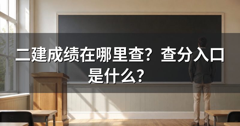 二建成绩在哪里查?查分入口是什么?