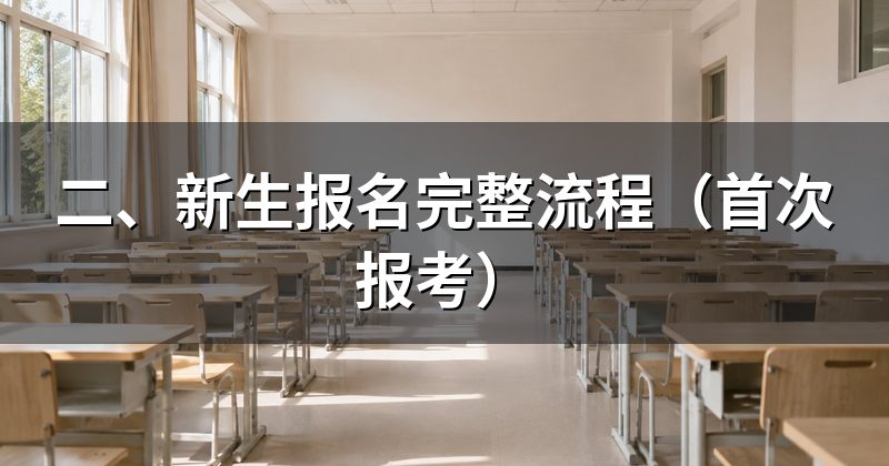 二、新生报名完整流程(首次报考)