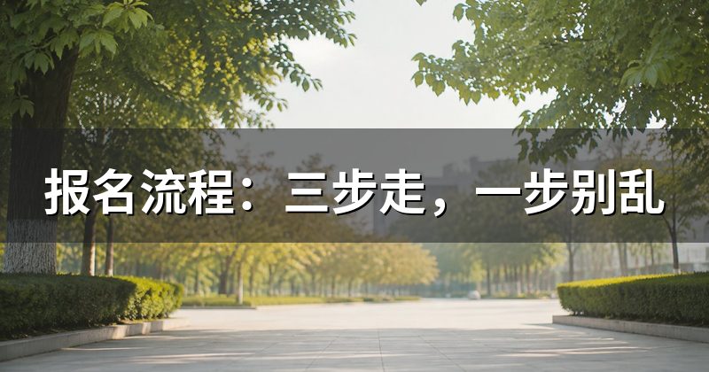 报名流程：三步走，一步别乱