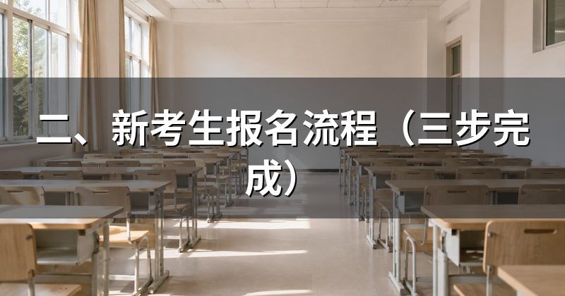 二、新考生报名流程(三步完成)