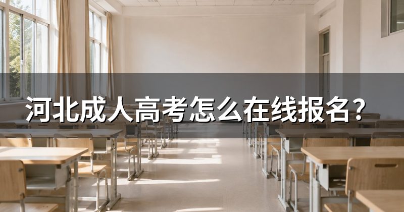 河北成人高考怎么在线报名？