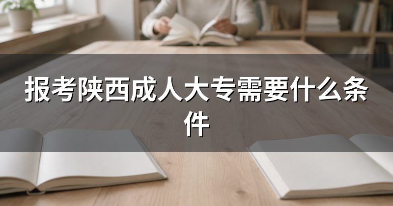 报考陕西成人大专需要什么条件