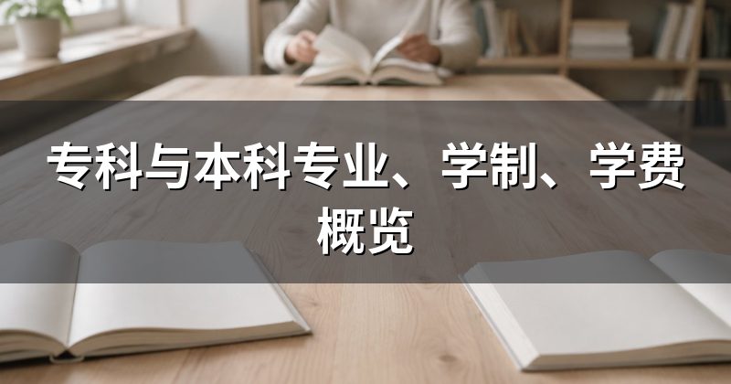 专科与本科专业、学制、学费概览