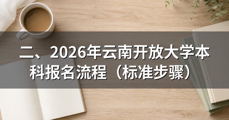 二、2026年云南开放大学本科报名流程（标准步骤）