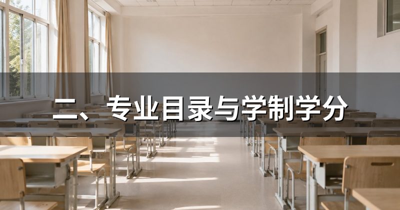 二、专业目录与学制学分