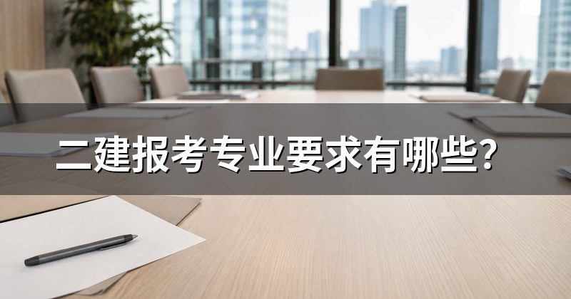 二建报考专业要求有哪些?