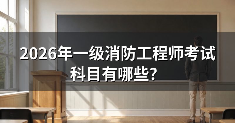 2026年一级消防工程师考试科目有哪些?
