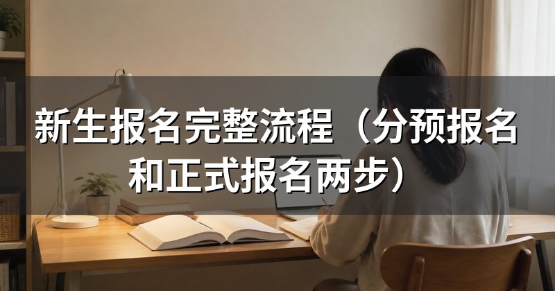 新生报名完整流程(分预报名和正式报名两步)