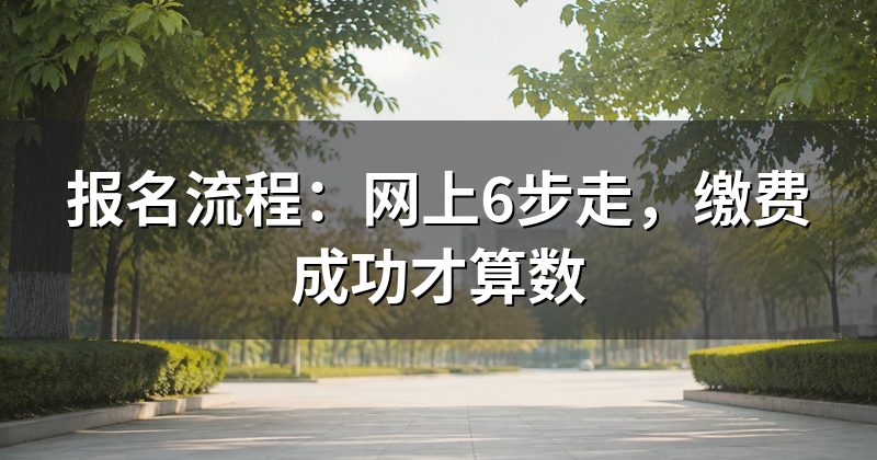 报名流程:网上6步走,缴费成功才算数