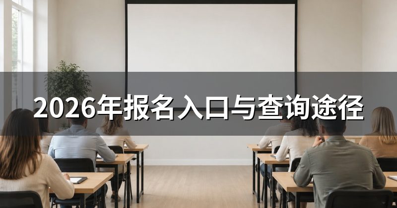 2026年报名入口与查询途径