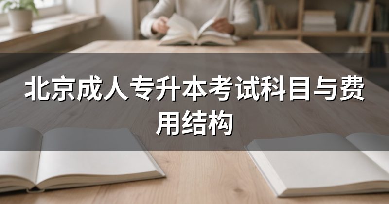 北京成人专升本考试科目与费用结构