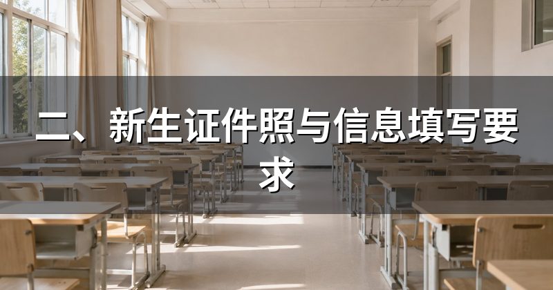 二、新生证件照与信息填写要求