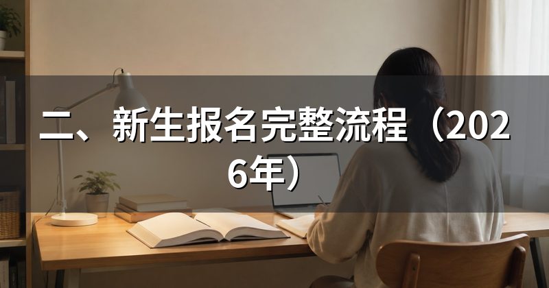 二、新生报名完整流程(2026年)
