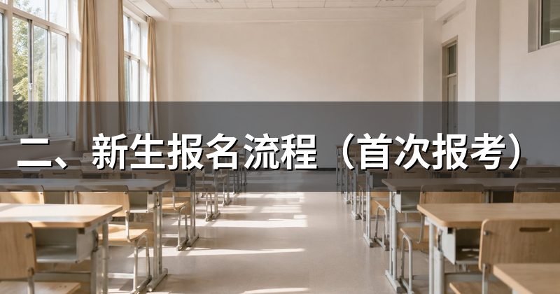二、新生报名流程(首次报考)