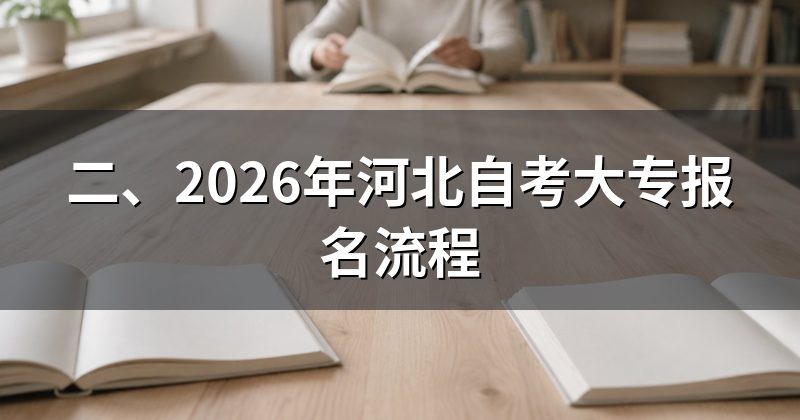二、2026年河北自考大专报名流程