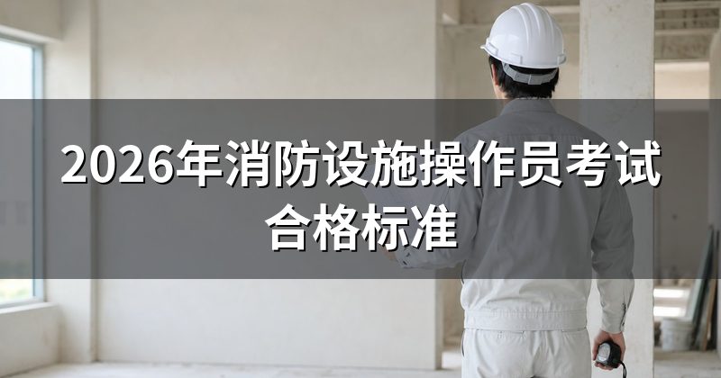 2026年消防设施操作员考试合格标准
