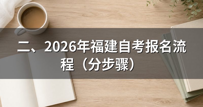 二、2026年福建自考报名流程(分步骤)