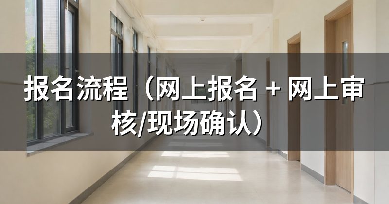报名流程(网上报名 + 网上审核/现场确认)