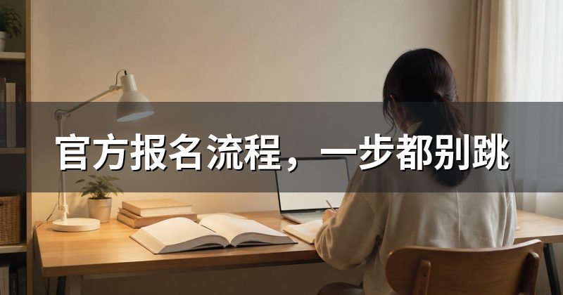 官方报名流程,一步都别跳