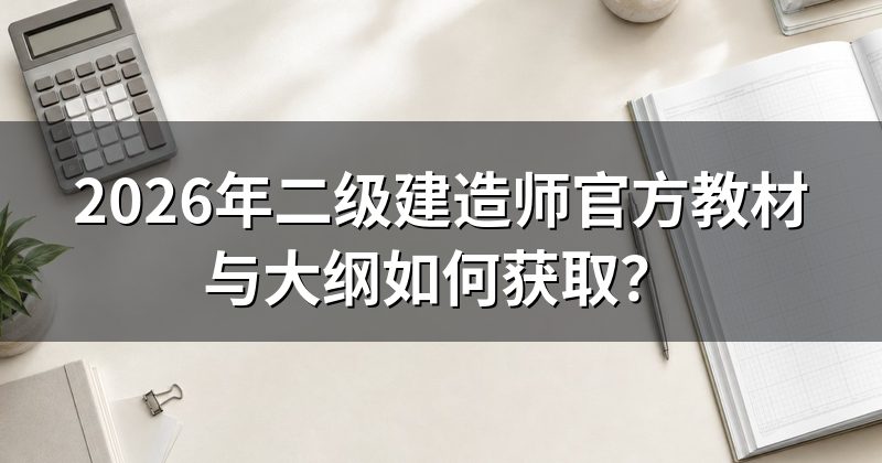 2026年二级建造师官方教材与大纲如何获取?