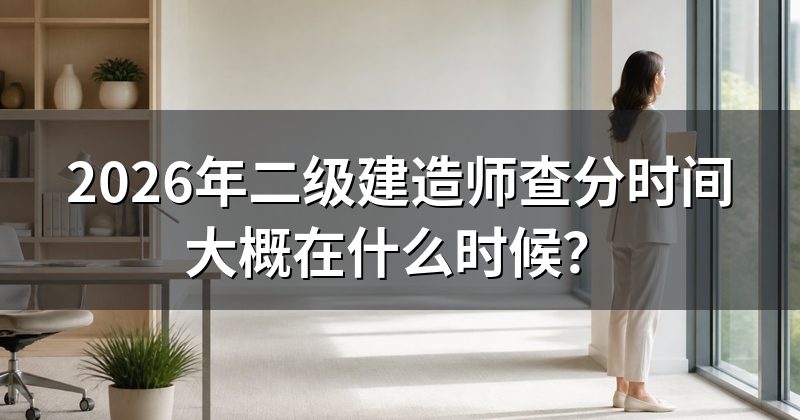 2026年二级建造师查分时间大概在什么时候?
