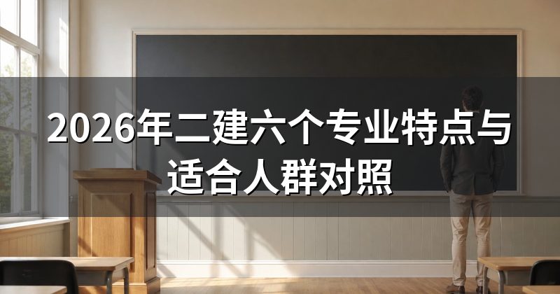 2026年二建六个专业特点与适合人群对照