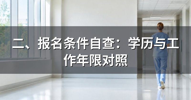 二、报名条件自查:学历与工作年限对照