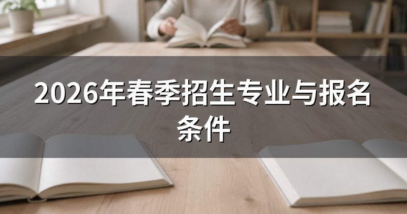 2026年春季招生专业与报名条件