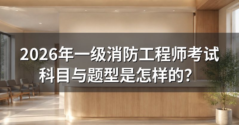 2026年一级消防工程师考试科目与题型是怎样的?