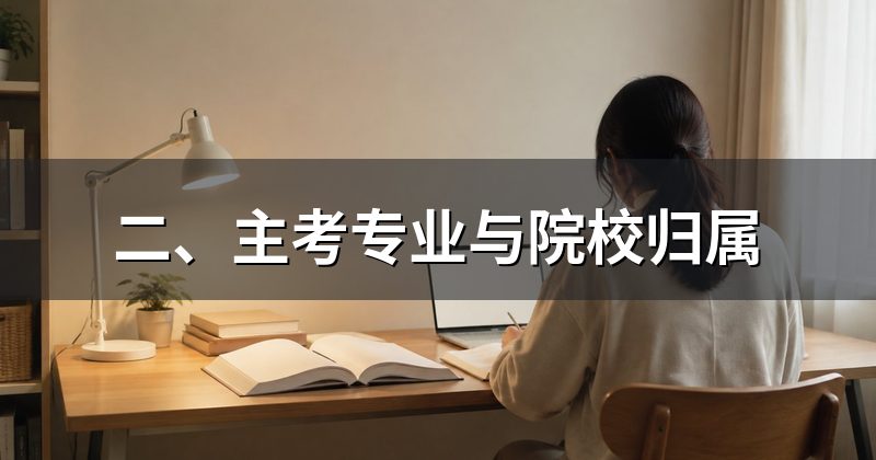 二、主考专业与院校归属