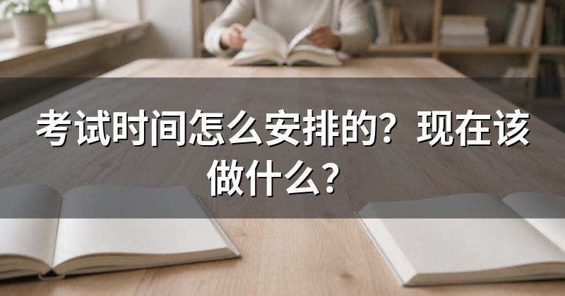 考试时间怎么安排的?现在该做什么?