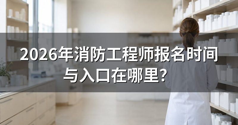 2026年消防工程师报名时间与入口在哪里？