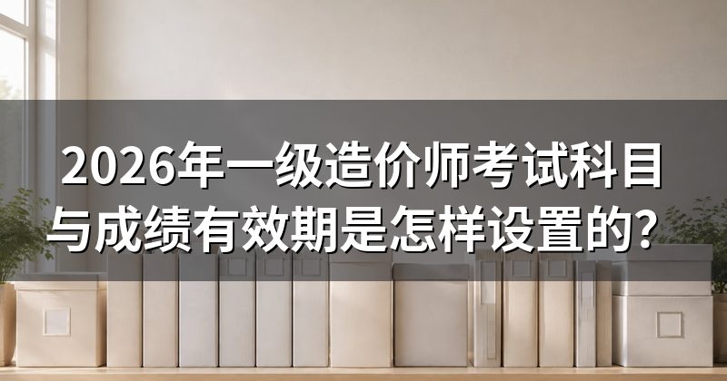 2026年一级造价师考试科目与成绩有效期是怎样设置的?