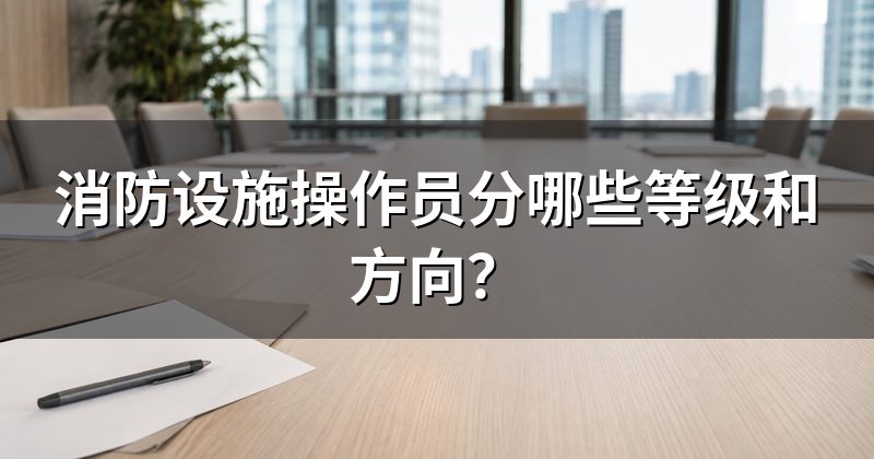 消防设施操作员分哪些等级和方向?