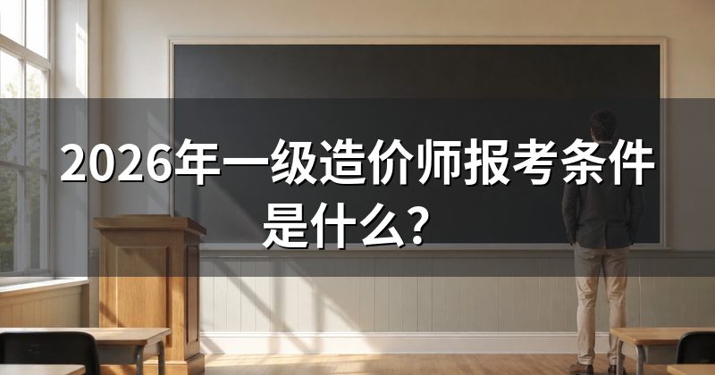 2026年一级造价师报考条件是什么？