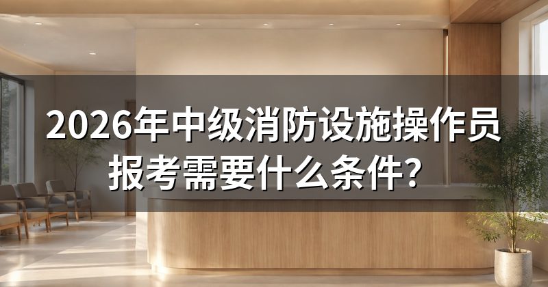 2026年中级消防设施操作员报考需要什么条件?