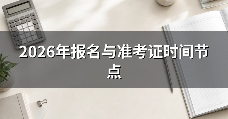 2026年报名与准考证时间节点