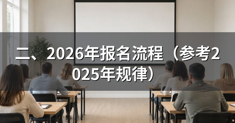 二、2026年报名流程(参考2025年规律)