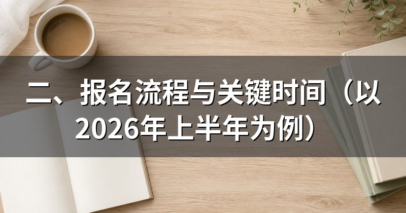 二、报名流程与关键时间(以2026年上半年为例)