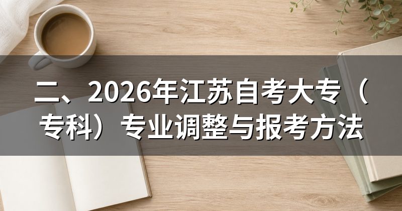 二、2026年江苏自考大专（专科）专业调整与报考方法