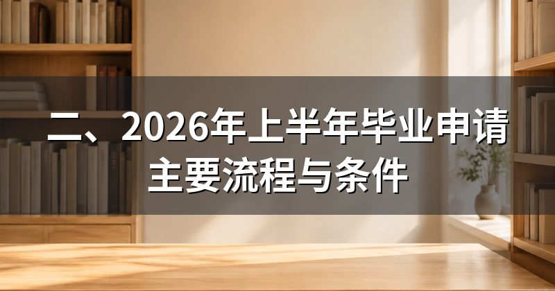 二、2026年上半年毕业申请主要流程与条件