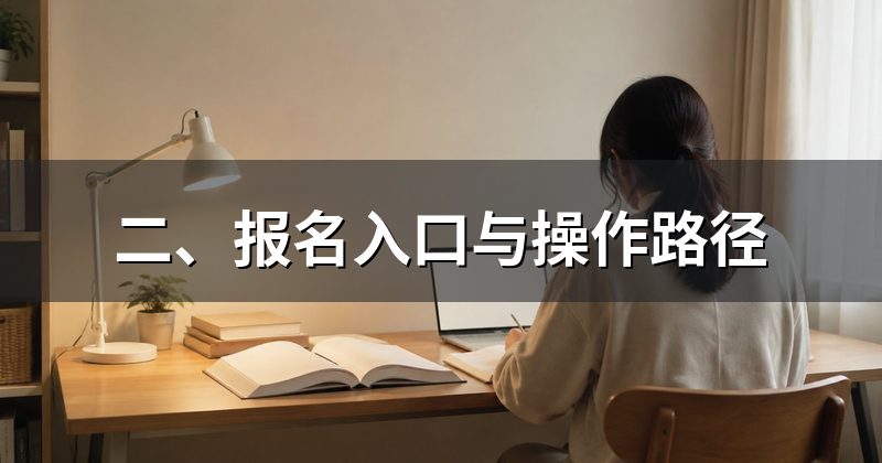 二、报名入口与操作路径