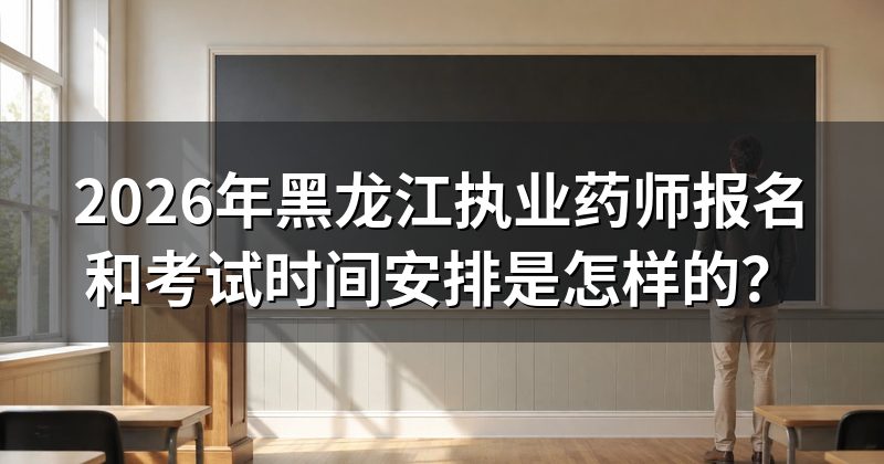 2026年黑龙江执业药师报名和考试时间安排是怎样的？