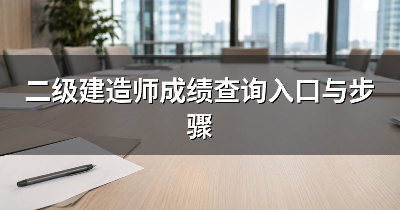 二级建造师成绩查询入口与步骤